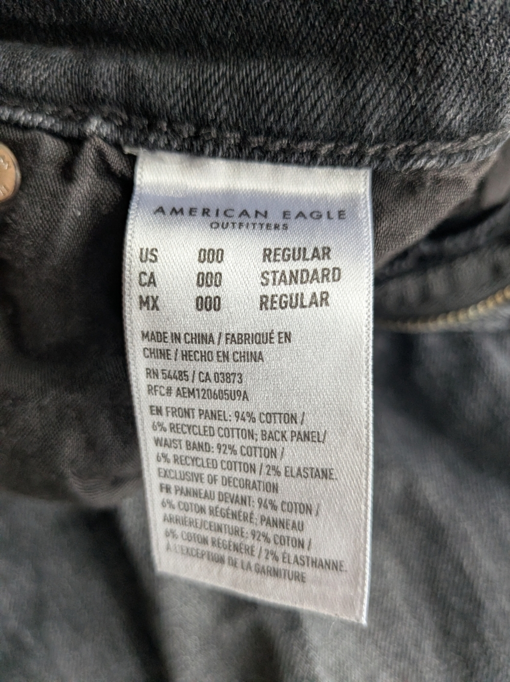 American Eagle Outfitters Black Distressed Straight-Leg Jeans - Picture 7 of 7